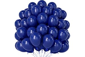 Teselife Palloncini Blu Navy, 100 Pezzi 12 Pollici in Lattice Opachi per Uomini Ragazzi Compleanno Union Jack Anniversario Matrimonio Fidanzamento Laurea Decor