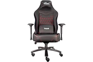 TALIUS, TECH 4 U Talius MAMUT - Silla Gaming XXL, Ergonómica, Basculante, Reposabrazos 4D, Espuma Alta Densidad, Base Metal, Ruedas Nylon, Diseño Rojo, hasta 170 kg (Rojo)