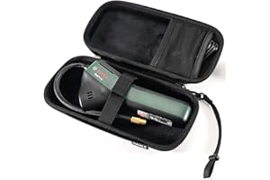 RAIACE Maletín de almacenamiento rígido compatible con el mini compresor de aire eléctrico para hogar y jardín de Bosch, bolsa de transporte protectora para viajes. - Negro