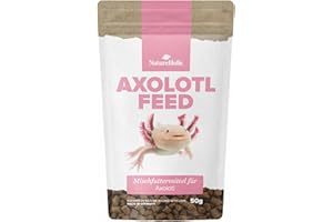 NatureHolic AxolotlFeed, mangime speciale per Axolotl nell'acquario, mangime principale con ingredienti di alta qualità, protezione da microlesioni in bocca grazie alla consistenza morbida, 50 g