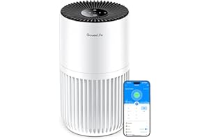GoveeLife Mini-Luftreiniger fürs Schlafzimmer, intellig. HEPA-Filter mit Alexa-App-Steuerung gegen Tierhaare, Gerüche, Pollen, Rauch, Tragb. Luftreiniger mit 3 Geschwindigkeiten, 2 Modi, Timer, Aromen