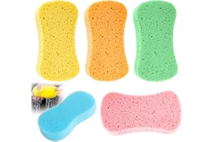 ASelected 4Pcs Large Car Wash Sponge Thick Super Soft Cleaning Sponge For Tableware Tile Kitchen Bathroom Car Appearance Cleaning