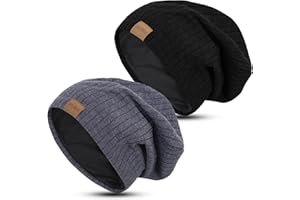 Stynice Slouch Beanie Mütze Herren Winter - Leichte Atmungsaktiv Wintermütze for Herren Damen - Dünn Mütze aus Jersey Baumwolle mit Elasthan-Anteil, Einheitsgröße