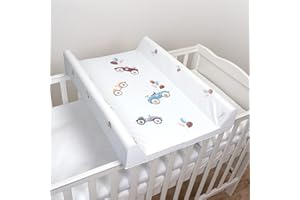 BABY COMFORT Cambiador de base dura para bebé, 70 x 50 cm, para cuna de 120 x 60 cm azul Noah's Ark Talla:To fit 120 x 60 cm Cot