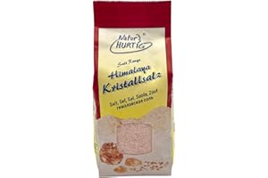 Natur Hurtig Himalaya Salz fein 1 kg | Kristallsalz aus der Salt Range/Pakistan, 100% Naturbelassen, unraffiniert, unjodiert