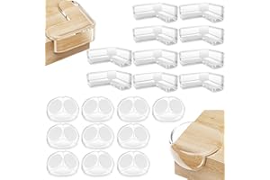 GOTFUN 20 Pcs Corner Protectors for Kids, Baby Proofing Edge Protector Transparent Baby Safety Corner Guards with Tape Adhesive Soft Table Corner Protectors for Baby Home Table Furniture Sharp Corners