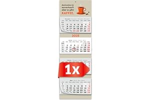 PRIMUS-PRINT.DE PRIMUS PRINT Calendario XXL 2025 – Multiblocco da parete – Calendario da 4 mesi – Calendario annuale a blocchi – con cursore per data – Include feste e vacanze – diversi motivi – [ 1 caffè]