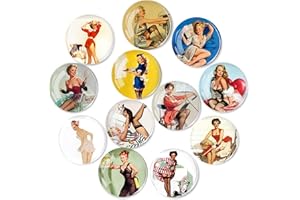 Hshenjhu 12 Pezzi Calamite Frigorifero, Calamite Potenti Magneti Frigo, Piccole Calamite Decorative per Frigorifero, Lavagna, Cucina, Ufficio, Frigoriferi (Round/30 mm)