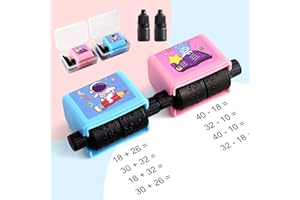 Aohcae Roller Digital Teaching Stamp, Addition and Subtraction Roller Stamp, Reusable Calculation Math Educational Stamp Addition and Subtraction Exercises Within 100 for Kid’s Brain Improvement