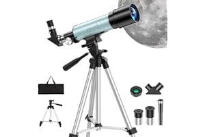 CFEN Teleskop Astronomie für Kinder Erwachsene Telescope 50mm Aperture 360mm Linsenteleskop Tragbares Reiseteleskop für Anfänger mit Stativ Rucksack