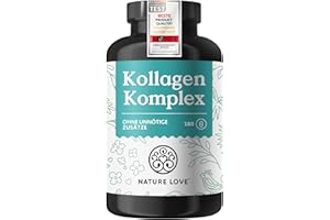 ‎NATURE LOVE NATURE LOVE® Kollagen Komplex – 180 Kapseln – mit Hyaluron, Biotin, Selen, Zink, Vitamin C aus Acerola & Silicium aus Bambusextrakt – Collagen hochdosiert – laborgeprüft und in Deutschland produziert