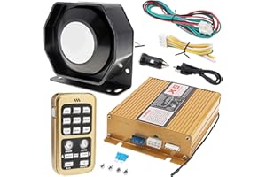 ePathChina DC12V 200W 18 Sound Loud Car Warning Alarm Police Siren Horn Speaker with MIC System and Remote Control