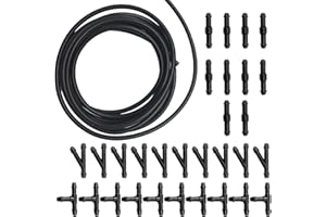 GOIEHIR 300 cm Universal Scheibenwaschanlage Schlauch, Wischwasserschlauch Reparaturset, Automotive Schlauch, mit 30 Stücke Schlauchverbinder