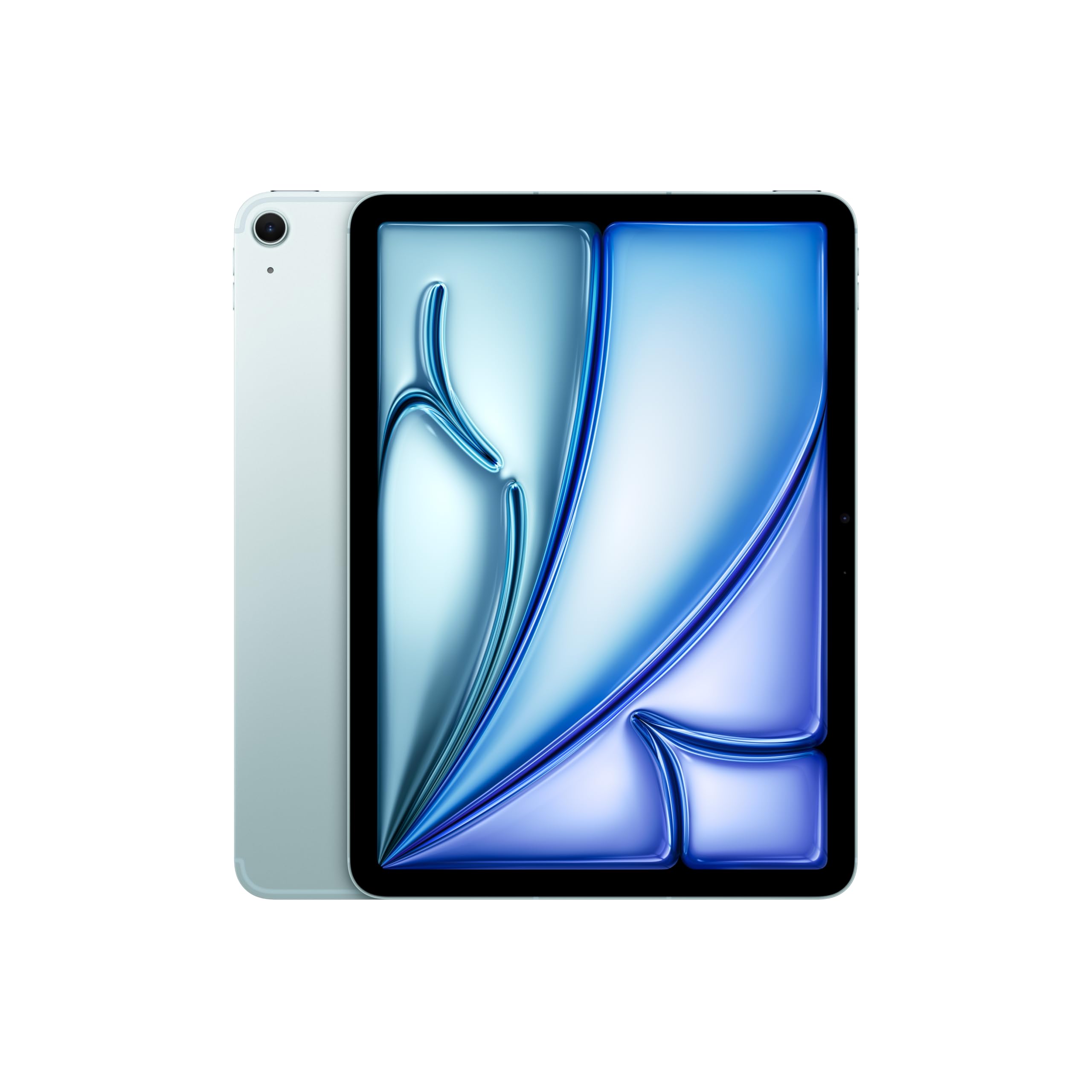 Apple M3 çipli 11 inç iPad Air: Liquid Retina Ekran, 1 TB, 12 MP Ön/Arka Kamera, Wi-Fi 6E + hücresel bağlantı, Touch ID, Tüm Gün Süren Pil Ömrü — Mavi