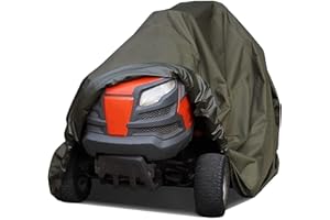 TIIFFY Heavy Duty Lawn Mower Cover UV Resistant UV Protection Water Resistant Cover for Lawn Mower Tractor Mower Clearance (Color : Green, Size : XXL)