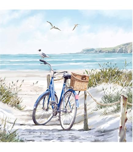 IHR 20 tovaglioli Maritim Faro singolarmente come decorazione da tavolo. Tovaglioli di carta con motivo. Anche per decoupage e decoupage 33 x 33 cm