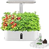 Hydroponische Anzuchtsysteme, WADEO Hydroponisches Anzuchtsytem, 16H Timer für LED Beleuchtung und Bewässerungssystem, Höhenv