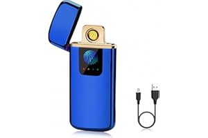 ASANMU Accendino Elettrico, Accendino USB Ricaricabile Antivento Elettronico Accendino Indicatore della Batteria per Candele Cucina Barbecue Campeggio, Speciale Regalo per Uomo/Donna/Fidanzato