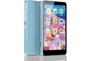 LUORAN Reproductor MP3 para niños con Spotify, Spotify Kids, Controles Parenales, Audible, Amazon Music, Libby, Reproductor de música MP3 Bluetooth IPS de 4,0" con Capacidad de hasta 512GB (Azul)