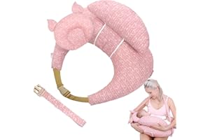 SMGBWAY Baby Stillkissen XXL,Ergonomisches Stillkissen mit Kissen und Verstellbarem Gurt, Seitenschläferkissen Baumwolle, Upgrade Pregnancy Pillow, Baby Pillow Schwangerschaftskissen für Mutter und Baby (03)