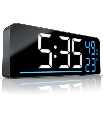 CSL LED Musikwecker Digital – Mit Akku, Netzteil, 13 Wecktönen & Temperaturanzeige
