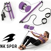 Nk Spor Taşınabilir Pilates Barı Seti - Diren&ccedil; Lastikli Egzersiz &Ccedil;ubuğu-Profesyonel Pilates Barı - Ev Tipi Fitness ve Yoga Di