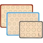 Non-stick Silicone Baking Mat Baking Sheet for Macaron | Cookies, Pasta, Pizza, Bread, Eco-Friendly and Reusable, Heat Resist