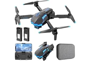 HURSVIE Drone avec Caméra 1080P pour Enfant et Adulte, Quadcopter RC Pliable Drone pour Débutant, Jouets pour Garçons et Filles Cadeaux (Black)
