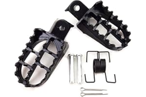 MOVKZACV 2pcs Aluminum Motorcycle Foot Pegs, Wide Offroad Footrests with Screws, 20 * 50mm