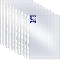 Punched Pocket A4 Strong 45 Micron Transparent Poly Wallets Glass Clear Sheet Protector By Arpan (A4-104 X 5 Pack