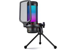 TONOR Micro PC Gaming RGB, USB Microphone Condensateur Professionnel Mic pour Streaming Podcast Enregistrement Singing Youtube Discord Gamer Chant Stream Voix-Off pour Ordinateur Laptop Mac TC310