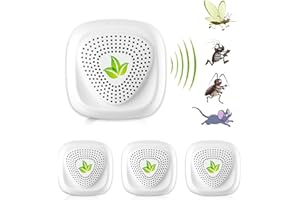 EGEYI Antizanzare Ultrasuoni, Repellente Ultrasuoni per Topi, Repellente ad Ultrasuoni, Nuovo Repellente per Zanzare,Topi,Formiche, Mosche,Ragni,Scarafaggi - Professionale ed Efficace (Pack 4)