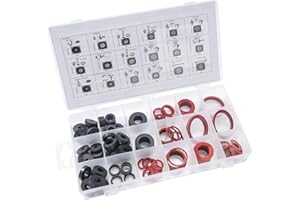 QH-SHOP Dichtungsring Gummi 141 Stück Gummidichtungen O Ringe Dichtringe Sortiment in 18 Größen Fiberringe Unterlegscheiben für Wasserhähne Schlauch Rohrleitungen