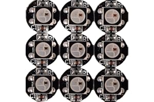 BTF-LIGHTING Cables de aleación WS2812B ECO RGB 5050SMD Chips de LED negro con disipador térmico de PCB (10 mm * 3 mm) WS2811 IC incorporado 5050 SMD RGB DC5V 100pcs