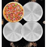 Transformacion Delikli Pizza Lahmacun Tepsisi &Ccedil;elik 17 ve 22 CM 4'l&uuml; SET, 7430000721568