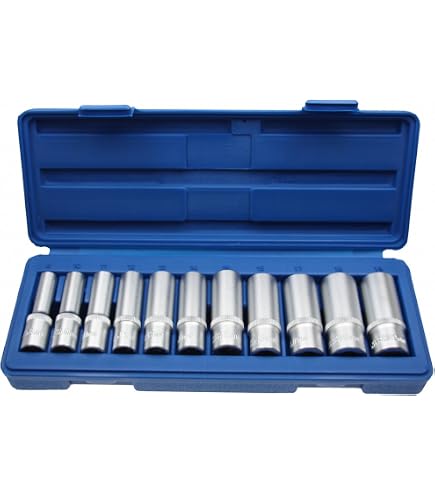 4 Steckschlüssel-Einsätze 27-36 Mm – Vielzahn (12-kant) Für 1/2“ Antrieb
