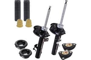 BESTPRICE 2x ammortizzatore a gas a pressione, incluso supporto e kit di protezione dalla polvere, compatibile con FOCUS C-MAX (DM2), FOCUS 2 Mk2 (DA_, HCP, DP) (DB_, FCH, DH)(DA_, FFS, DS)