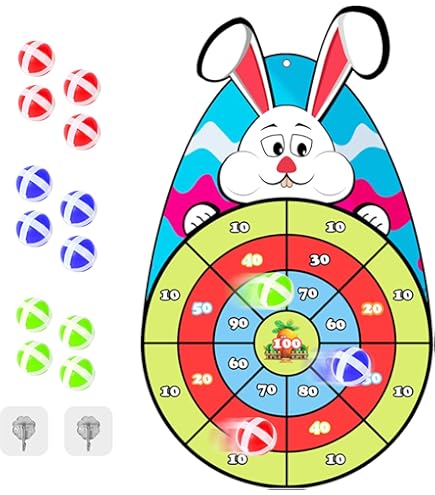 Gioco Di Lancio Pasquale Con Sacchetti - Banner Con Coniglietto Per Bambini - Foto 4