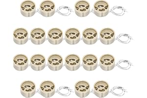 LTEELDAY GU10 Bases para Lámparas, Casquillo Portalámparas Zócalo de Cerámica, Con Cable de 12cm/120mm Silicona de Calidad, VDE, Conector Para LED GU10 y Bombilla Halógena, Pack de 20