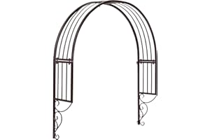 Design Toscano Thornbury Ornamental Outdoor Garden Window Plant Trellis, Metal, Black, 108 cm