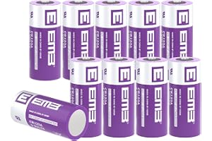 10 Pieces EEMB CR123A 3V Lithium Battery 1700mAh CR123 Batteries