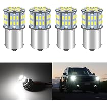 OUSHI Lampadine LED 1156 BA15S Per Frecce - Giallo Ambra, 4000LM, 12-24V (Confezione Da 2)