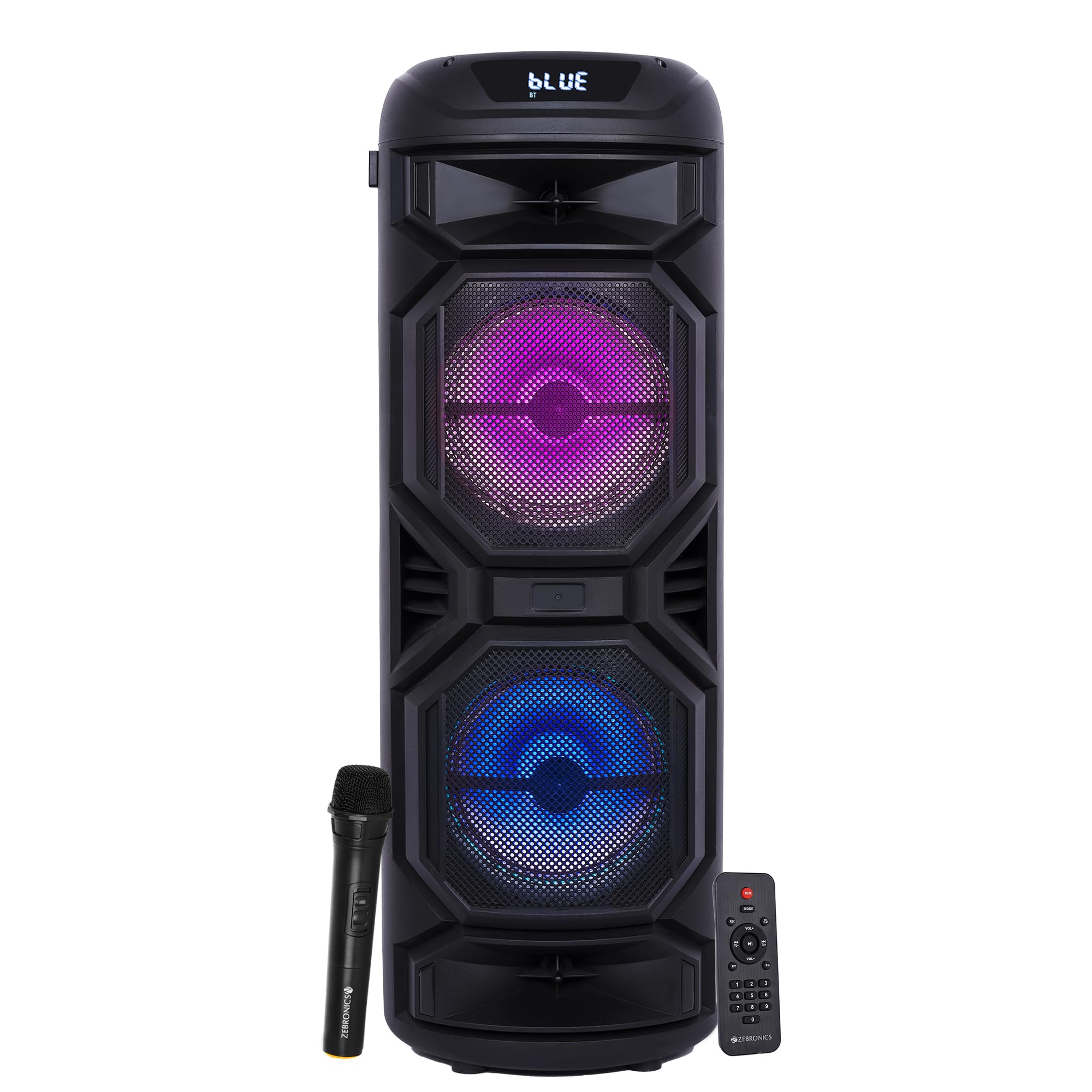 ZEBRONICS Thump 650 Trolley Party Speaker Review: 40W Output, Bluetooth 5.0, USB, mSD, FM, TWS, Wireless MIC