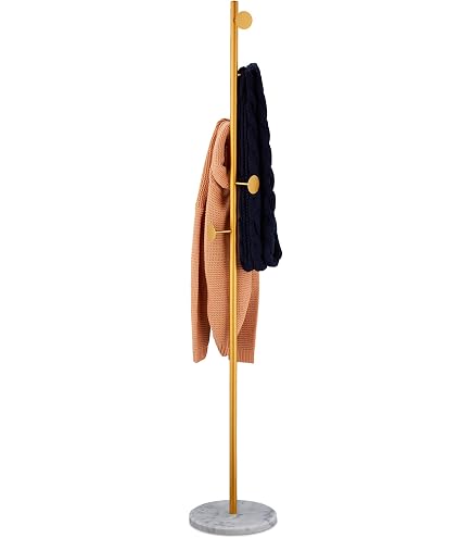 Porte-Manteau Sur Pied 170 Cm Métal Et Marbre - HUIJ Cintre Arbre à Vêtements Stable Moderne Chambre Salon