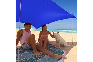 Otentik Nano Sunshade for Beach or Outdoors - Sun Canopy - Beach Shelter - Sail Canopy - Sun Awning With 2 Poles
