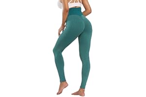 ASKSA Damskie legginsy Honeycomb spodnie sportowe antycellulitowe wysoka talia spodnie do jogi stretch push up trening gorące spodnie długie sport joga fitness pośladki lift spodnie do biegania