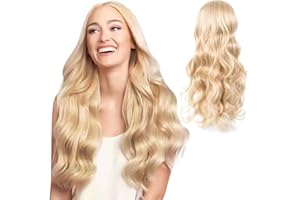 DKDDSSS Długie faliste peruki blond dla kobiet, 27 cali / 70 cm długie kręcone damskie peruki żaroodporne, długie kręcone włosy lady moda impreza peruki