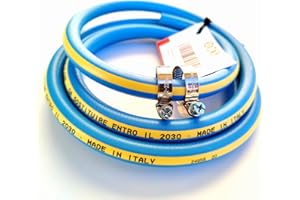 DMS Tubo Per Gas Gpl mt.2 + 2 Fascette (Tubo+Fascette) a norma UNI CIG 7140, omologazione IMQ.