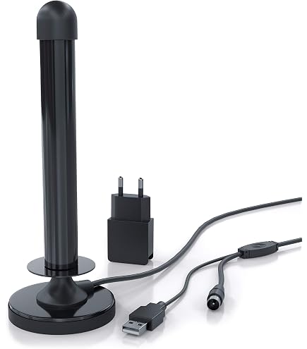 Antenne Intérieure Thomson ANT1438 – Tige Active Pour DAB/DAB+/FM, Amplification Signal, Câble 1.5m