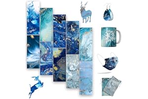 ‎LUCKIGUCK LUCKIGUCK Infusible Transfer Ink Sheets 10 Stück/Set Marble, Unschmelzbare Transfer-Tintenblätter 11.5 x 30.5 cm, Farb- und Mustertransferfolie (Marble1, 11.5 x 30.5 cm)